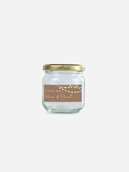 Étiquette cadeau mariage Guirlande lumineuse