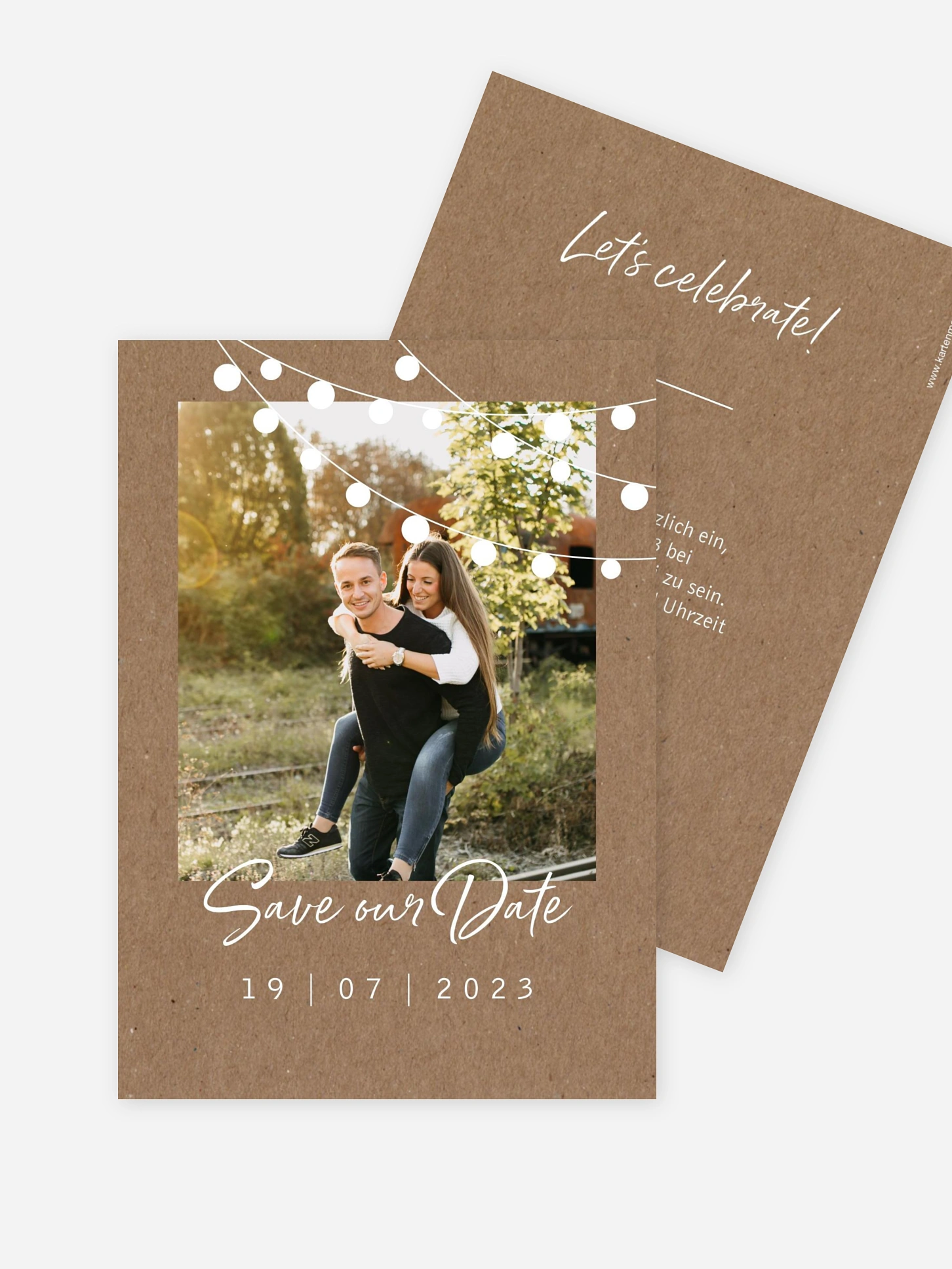 Save-the-Date Karte Lichterzauber