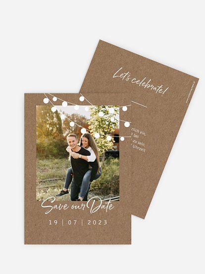 Save-the-Date Karte Lichterzauber