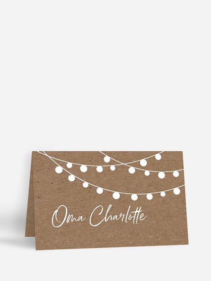 Tischkarte Hochzeit Lichterzauber