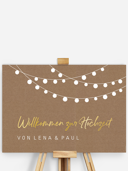 Willkommensschild Lichterzauber