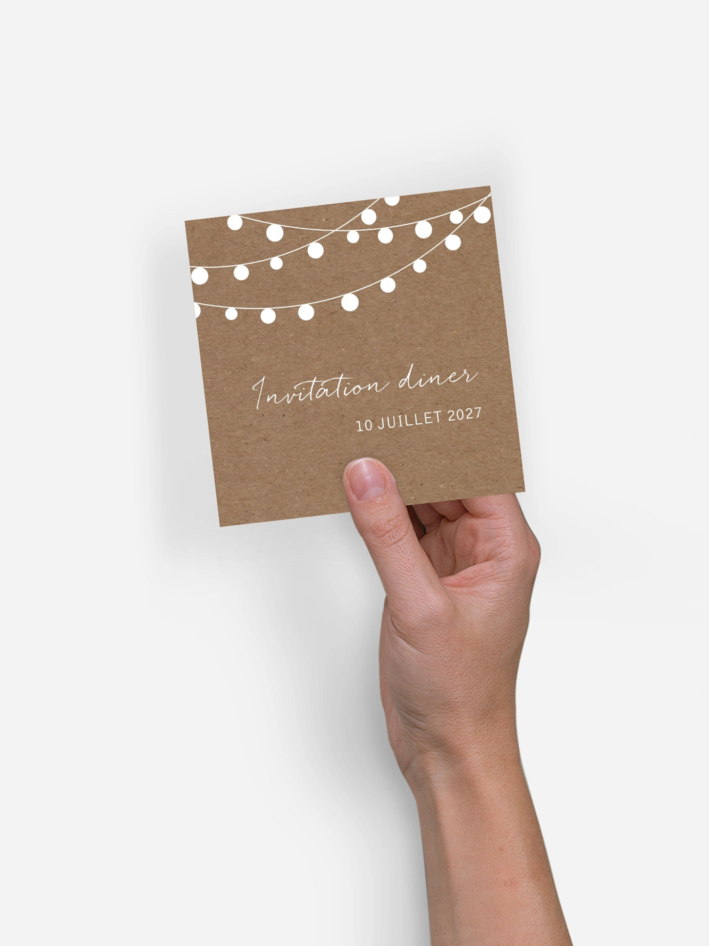 Carton d'invitation Guirlande lumineuse