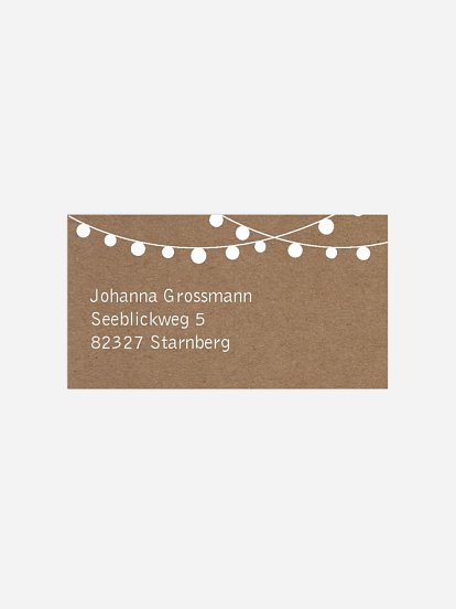 Empfängeraufkleber Geburtstag Lichterzauber