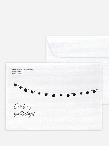 Briefumschlag mit Motiv Lichterzauber