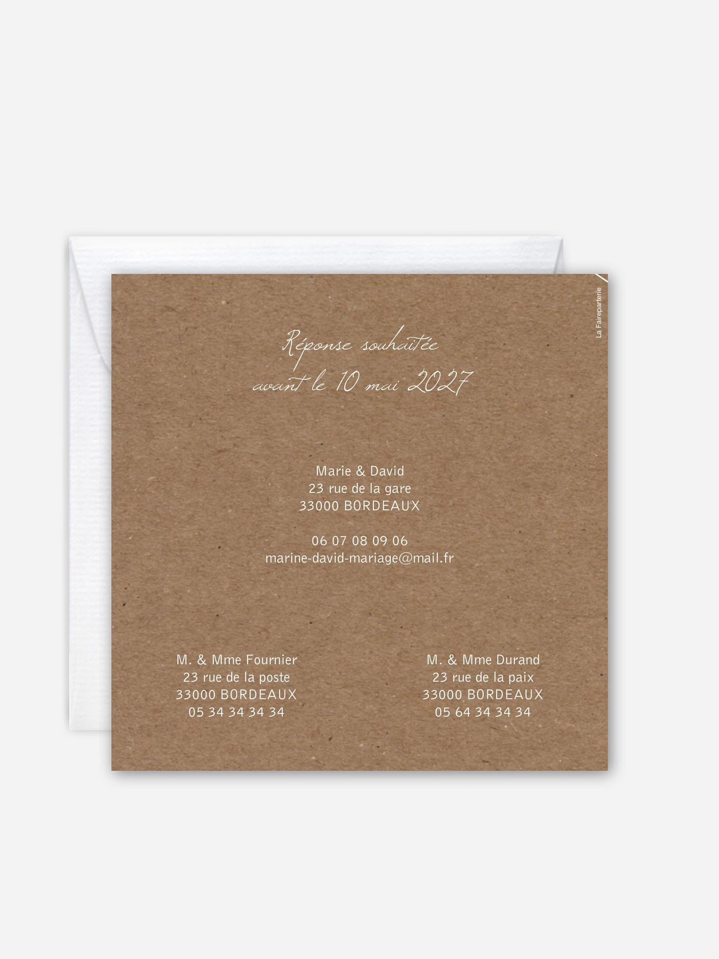 Faire-part de mariage Guirlande lumineuse
