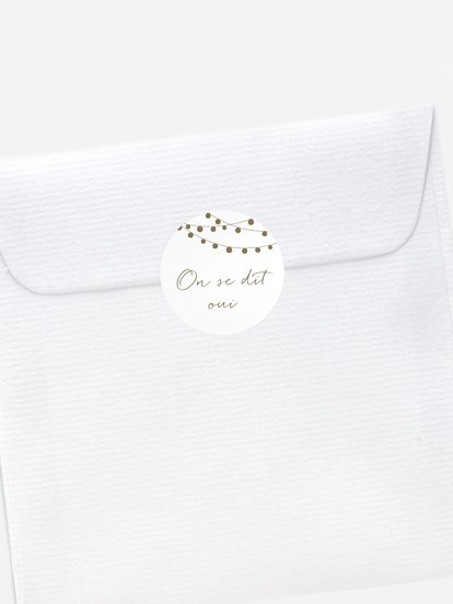 Stickers mariage Guirlande lumineuse