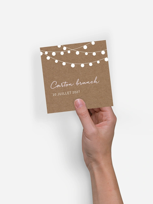 Carte brunch Guirlande lumineuse