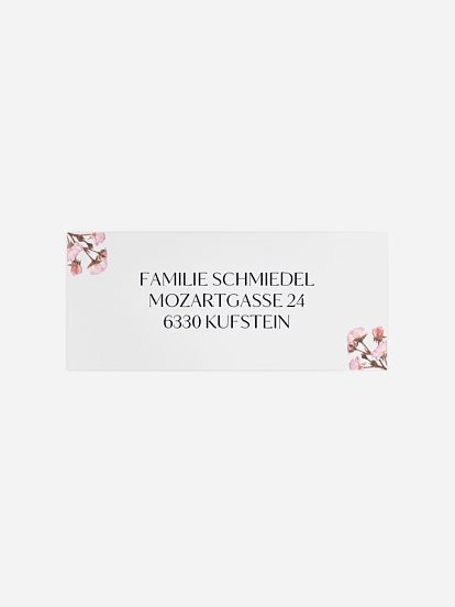 Absenderaufkleber Trauer Dried Flower