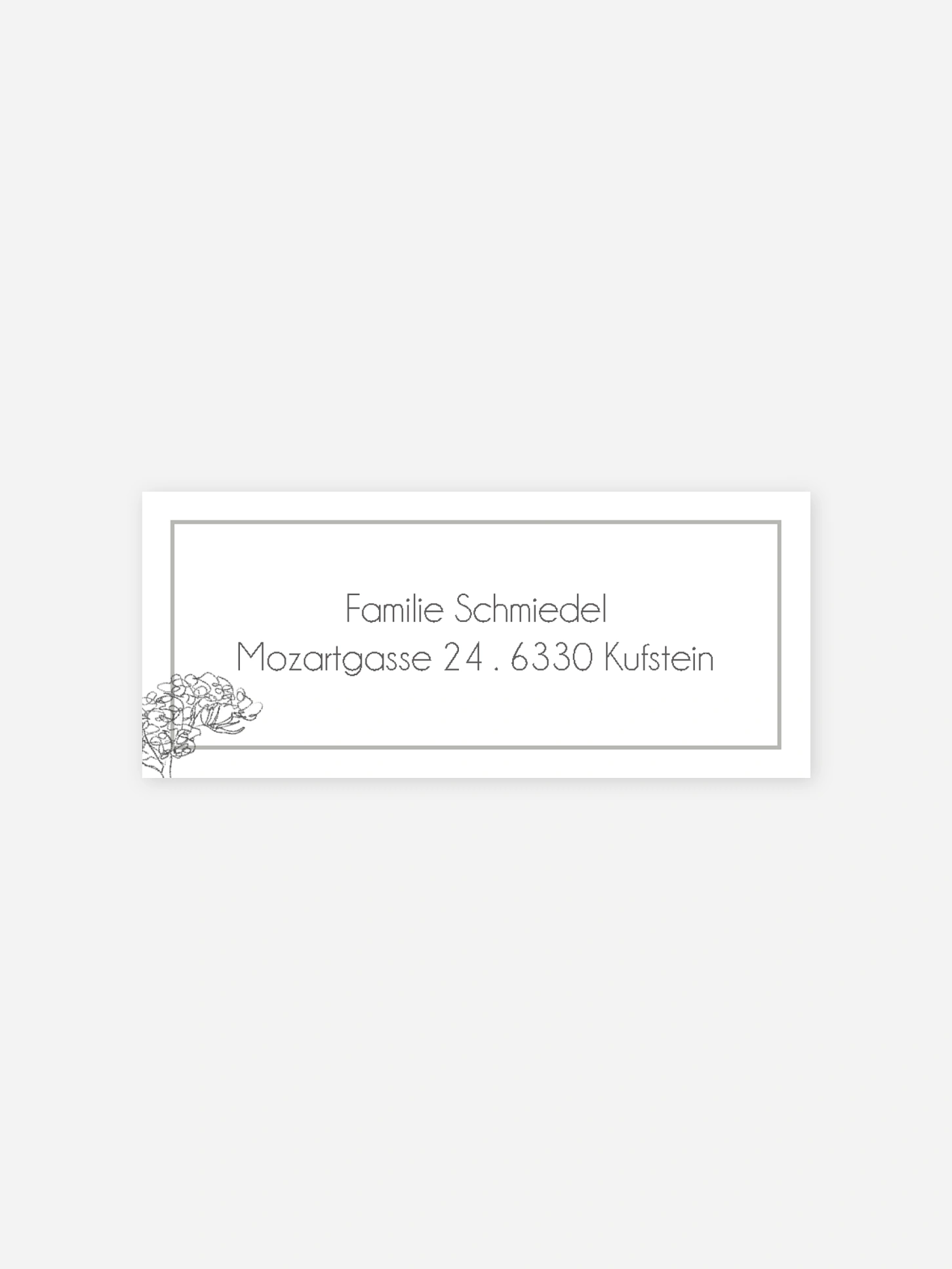 Absenderaufkleber Trauer Flower Drawing
