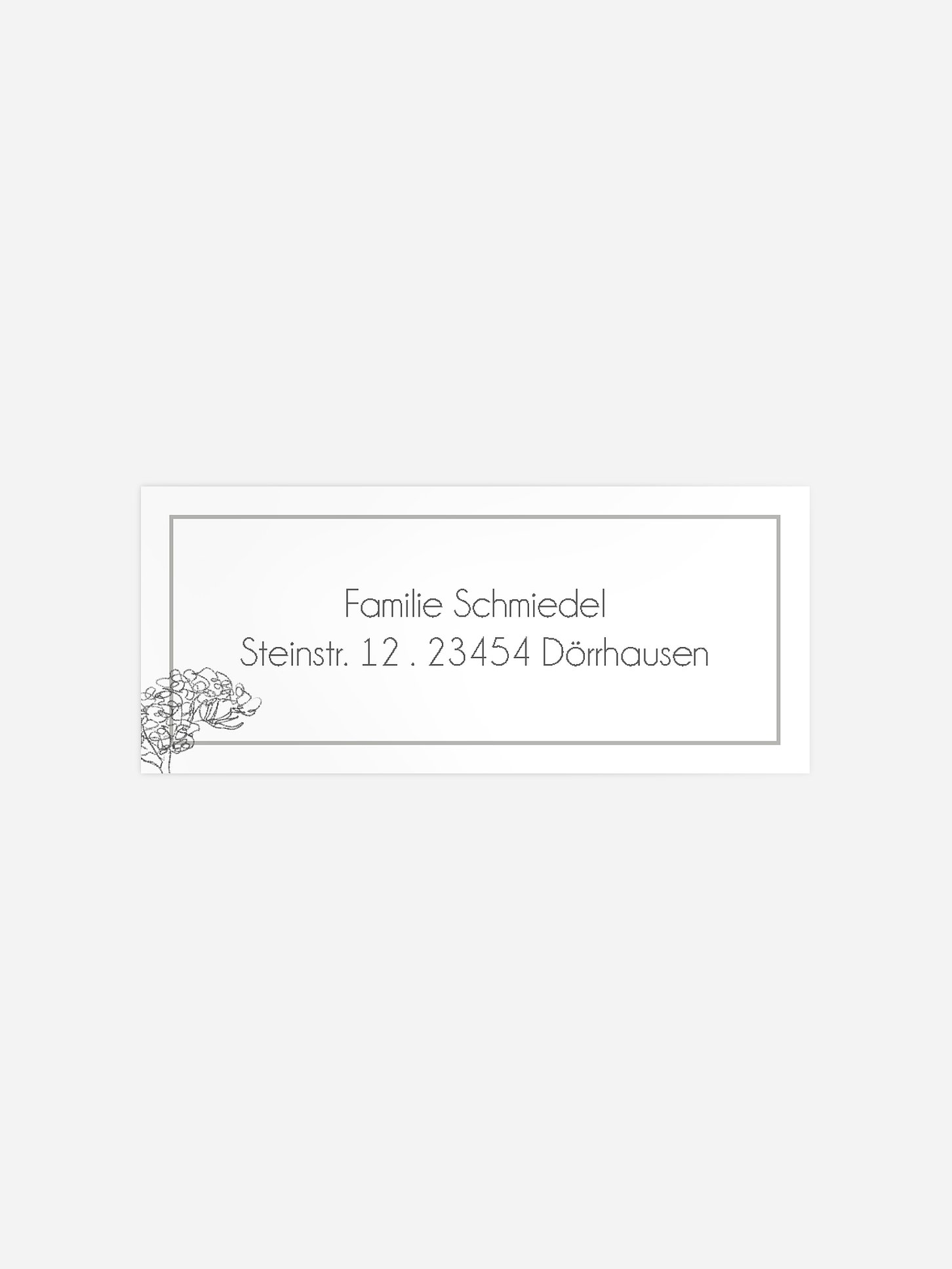 Absenderaufkleber Trauer Flower Drawing