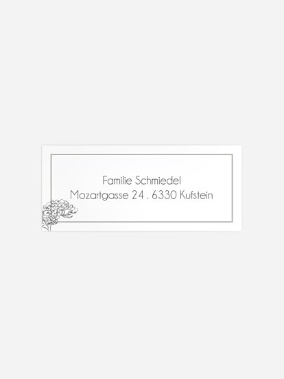 Absenderaufkleber Trauer Flower Drawing