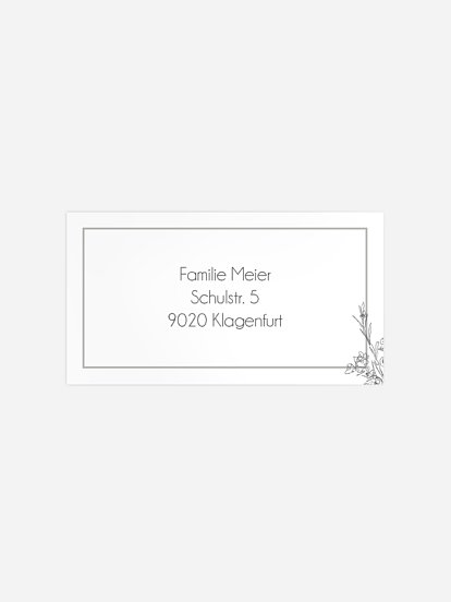 Empfängeraufkleber Trauer Flower Drawing