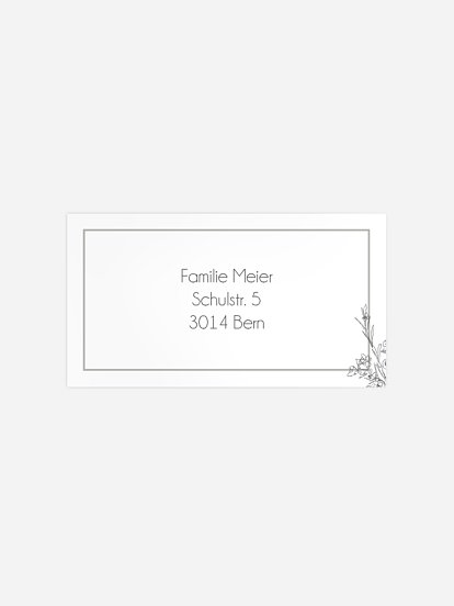 Empfängeraufkleber Trauer Flower Drawing