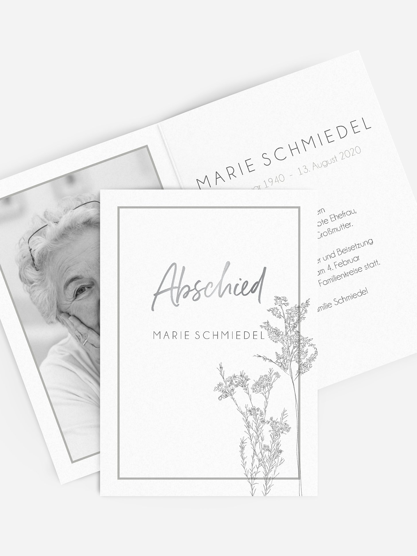 Trauerkarte Flower Drawing