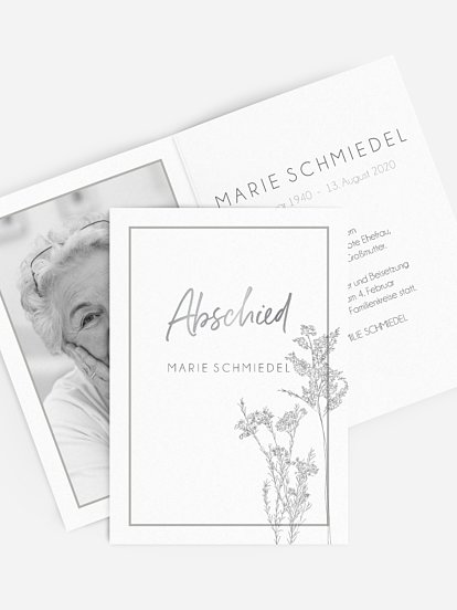 Trauerkarte Flower Drawing