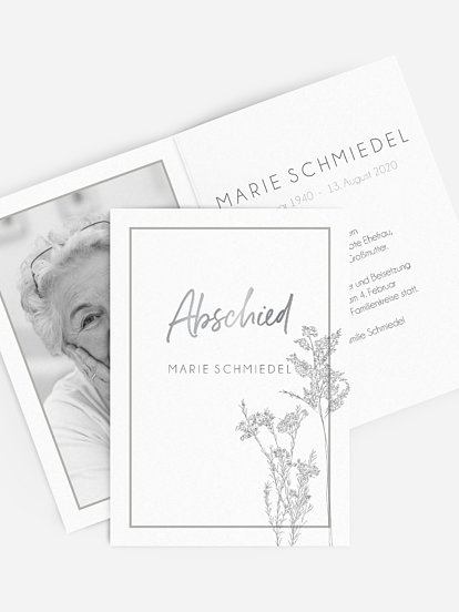Trauerkarte Flower Drawing