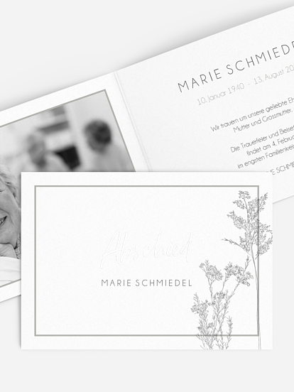 Trauerkarte Flower Drawing