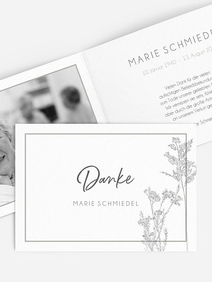 Trauerdanksagung Flower Drawing