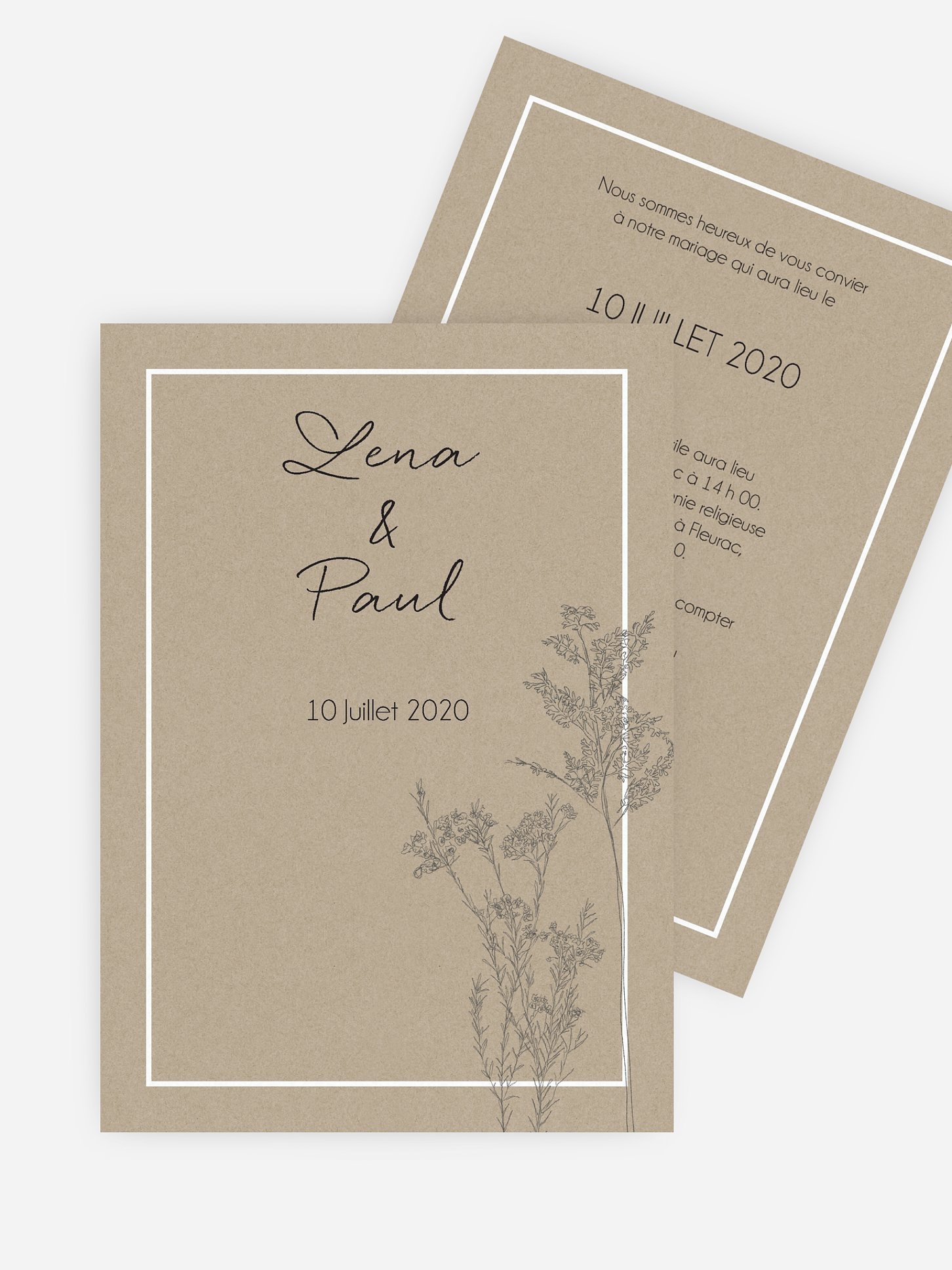 Faire-part de mariage Ombrage