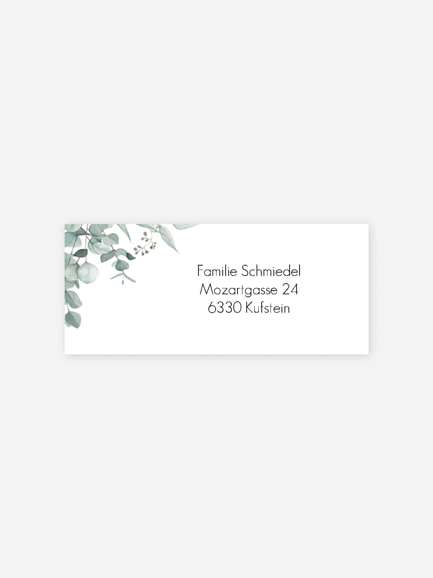 Absenderaufkleber Trauer Soft Greenery