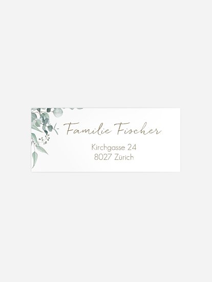 Absenderaufkleber Geburt Soft Greenery