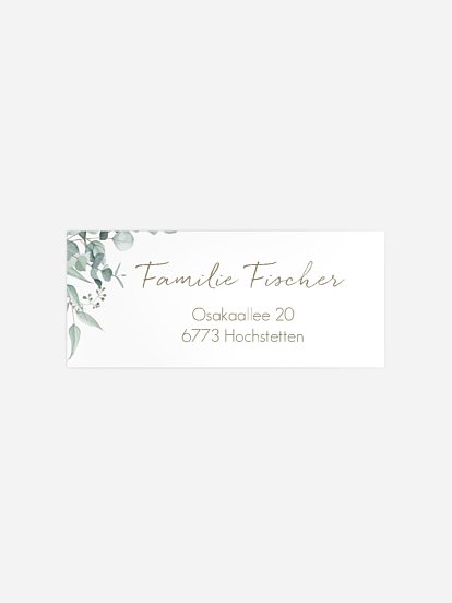 Absenderaufkleber Geburt Soft Greenery