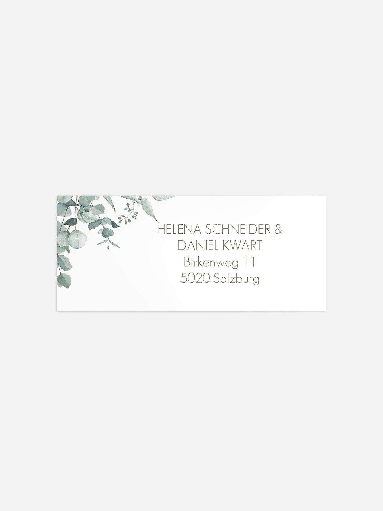 Absenderaufkleber Hochzeit Soft Greenery