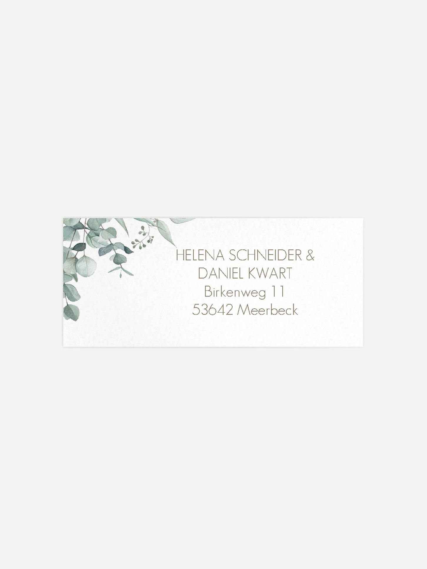 Absenderaufkleber Hochzeit Soft Greenery