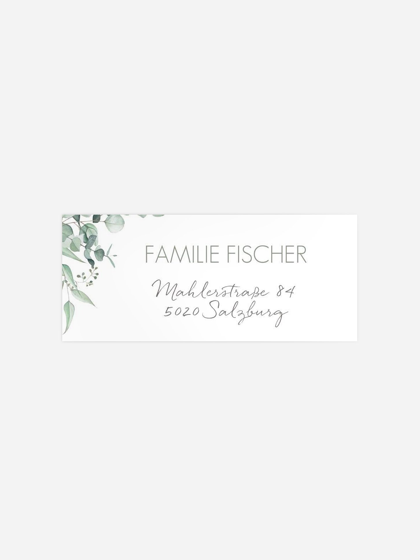 Absenderaufkleber Taufe Soft Greenery