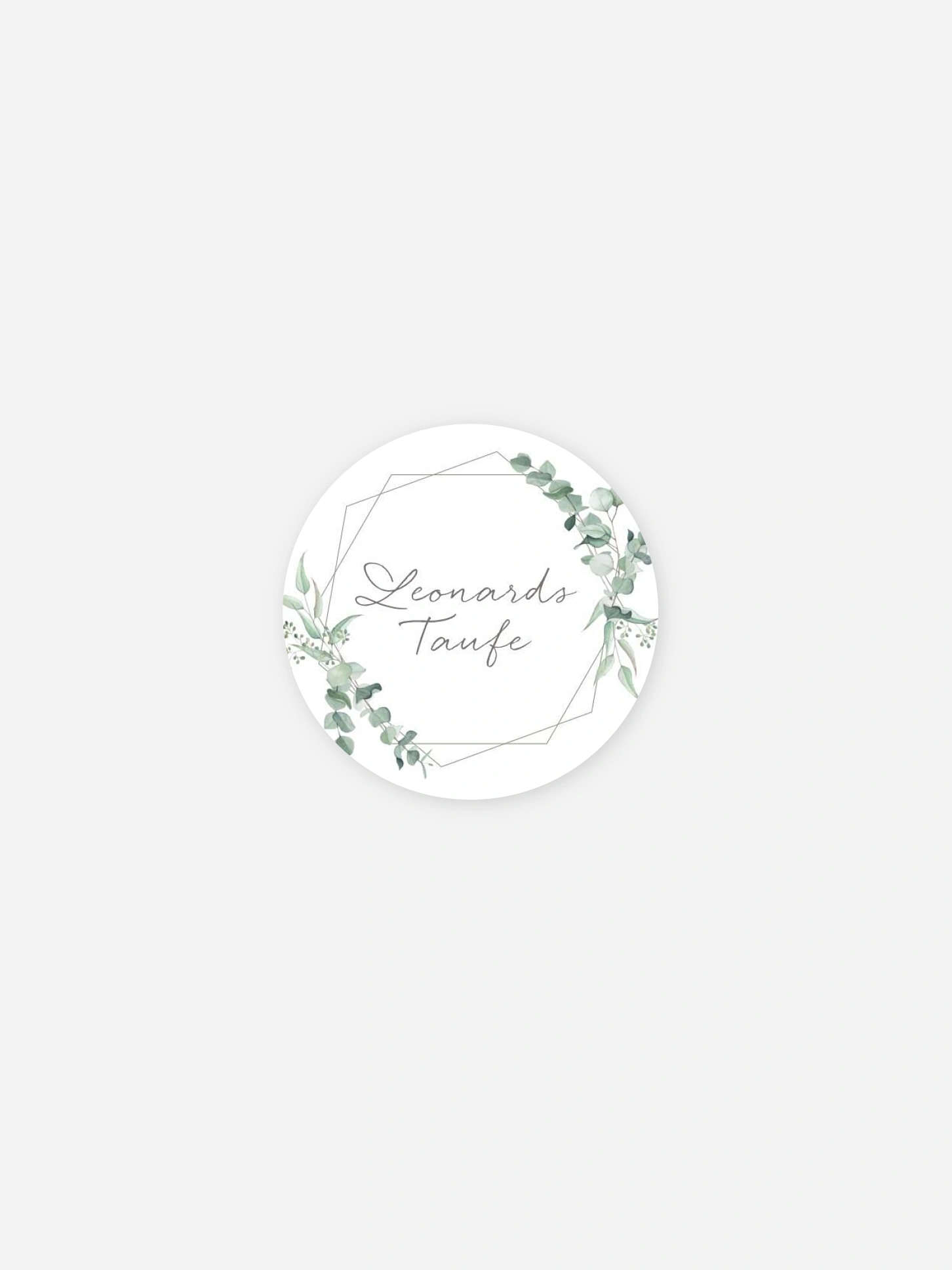 Aufkleber Kommunion Konfirmation Soft Greenery