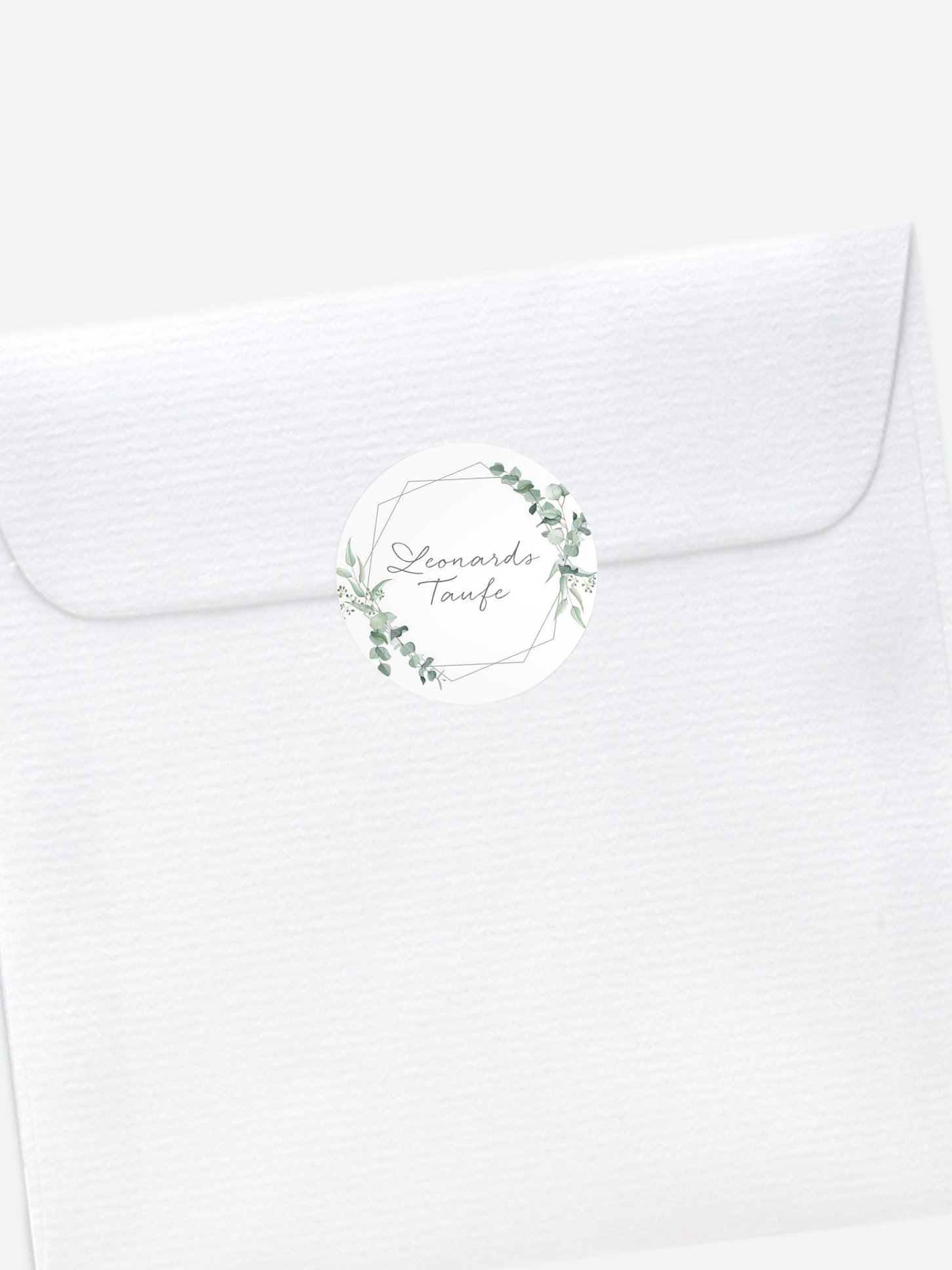 Aufkleber Kommunion Konfirmation Soft Greenery
