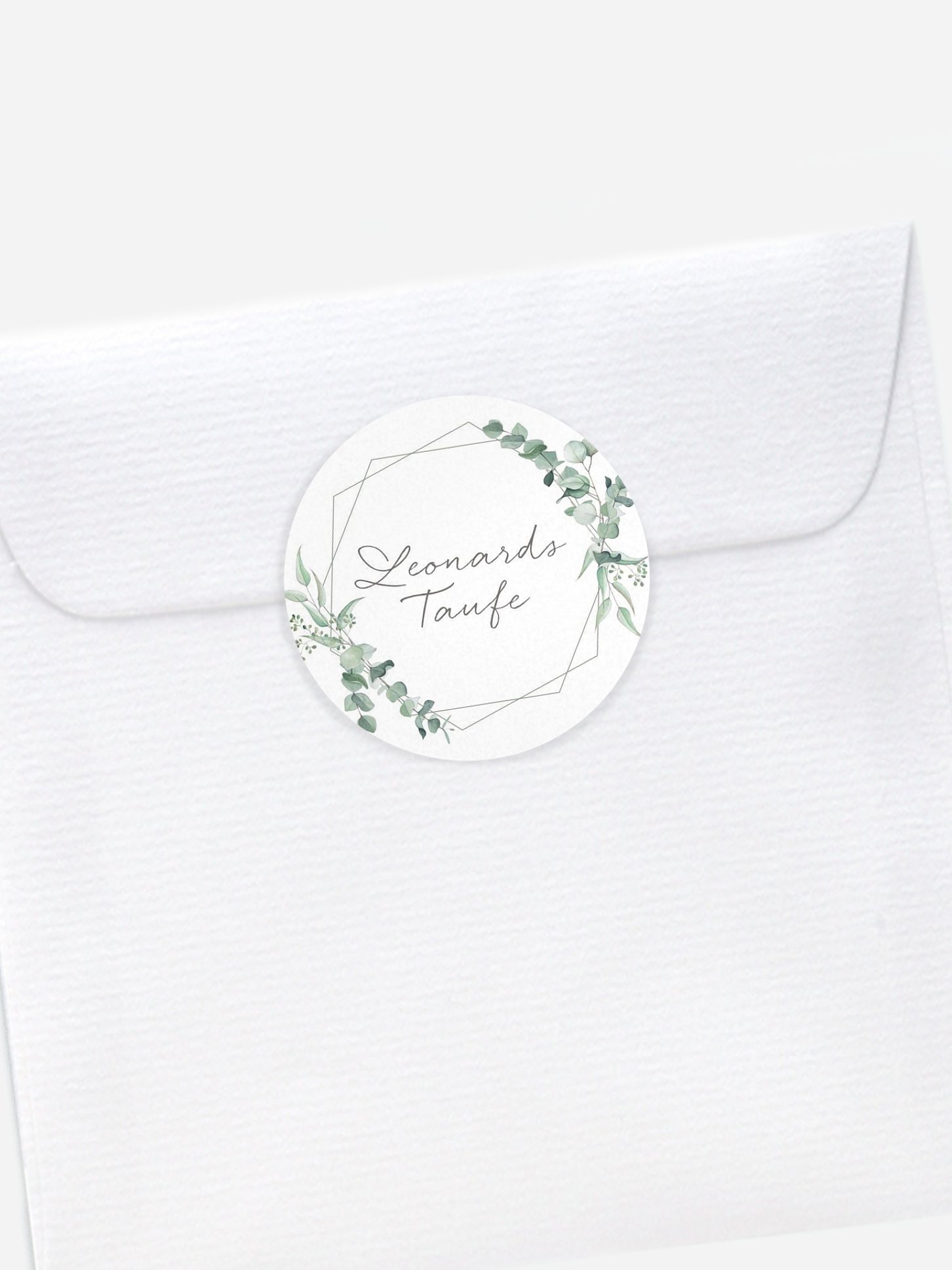 Aufkleber Kommunion Konfirmation Soft Greenery