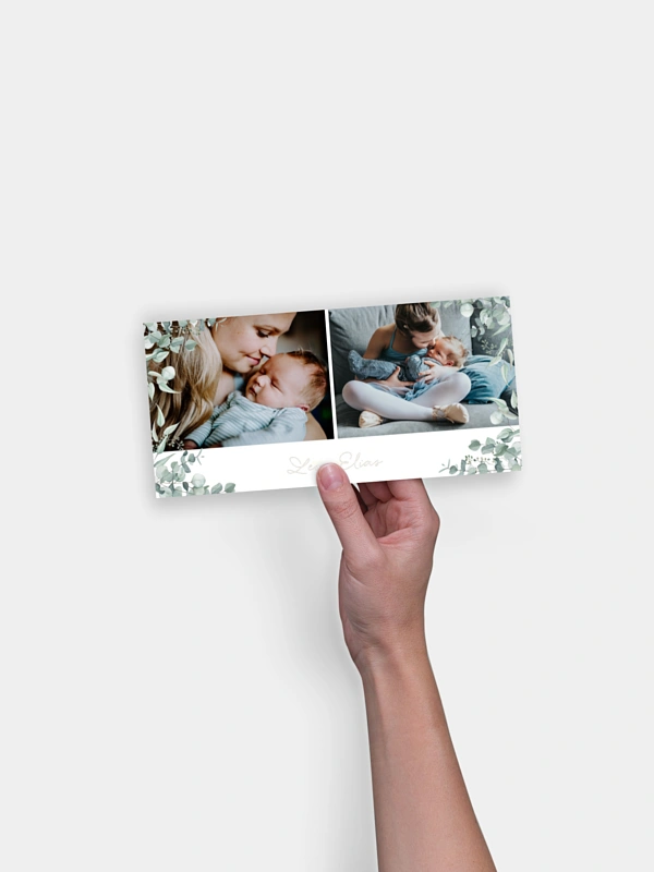 Geburtskarte Soft Greenery