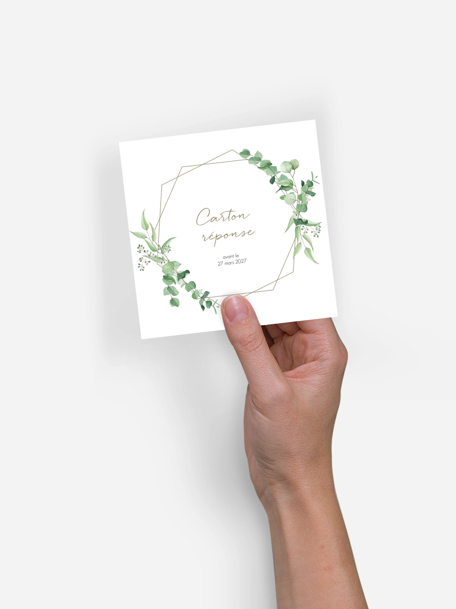 Carton réponse Soft Greenery