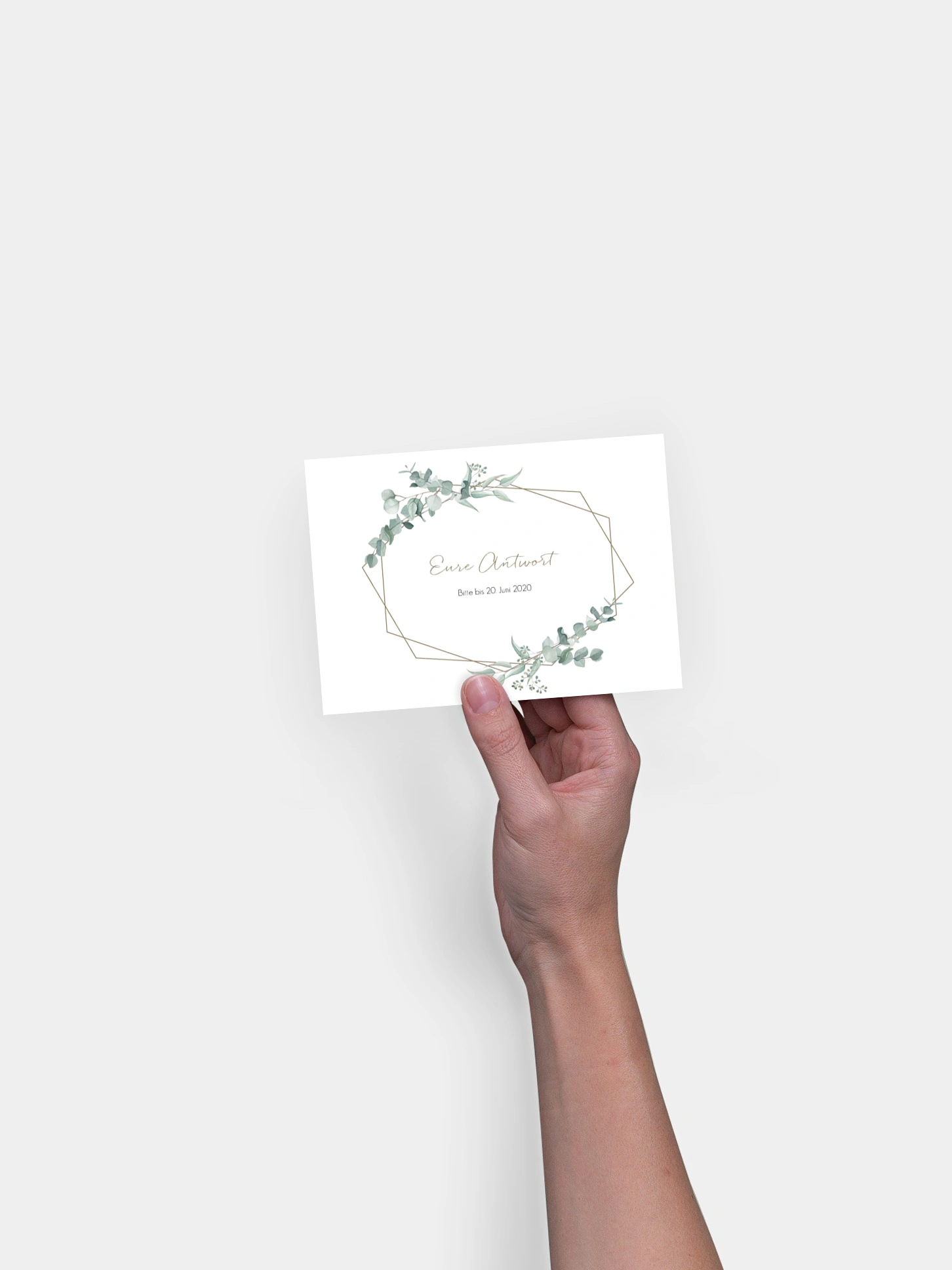 Antwortkarte Hochzeit Soft Greenery