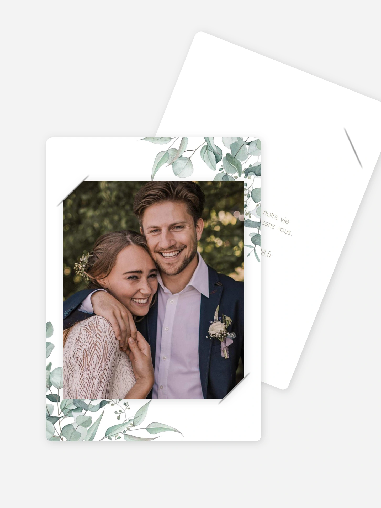 Carte de remerciements Soft Greenery