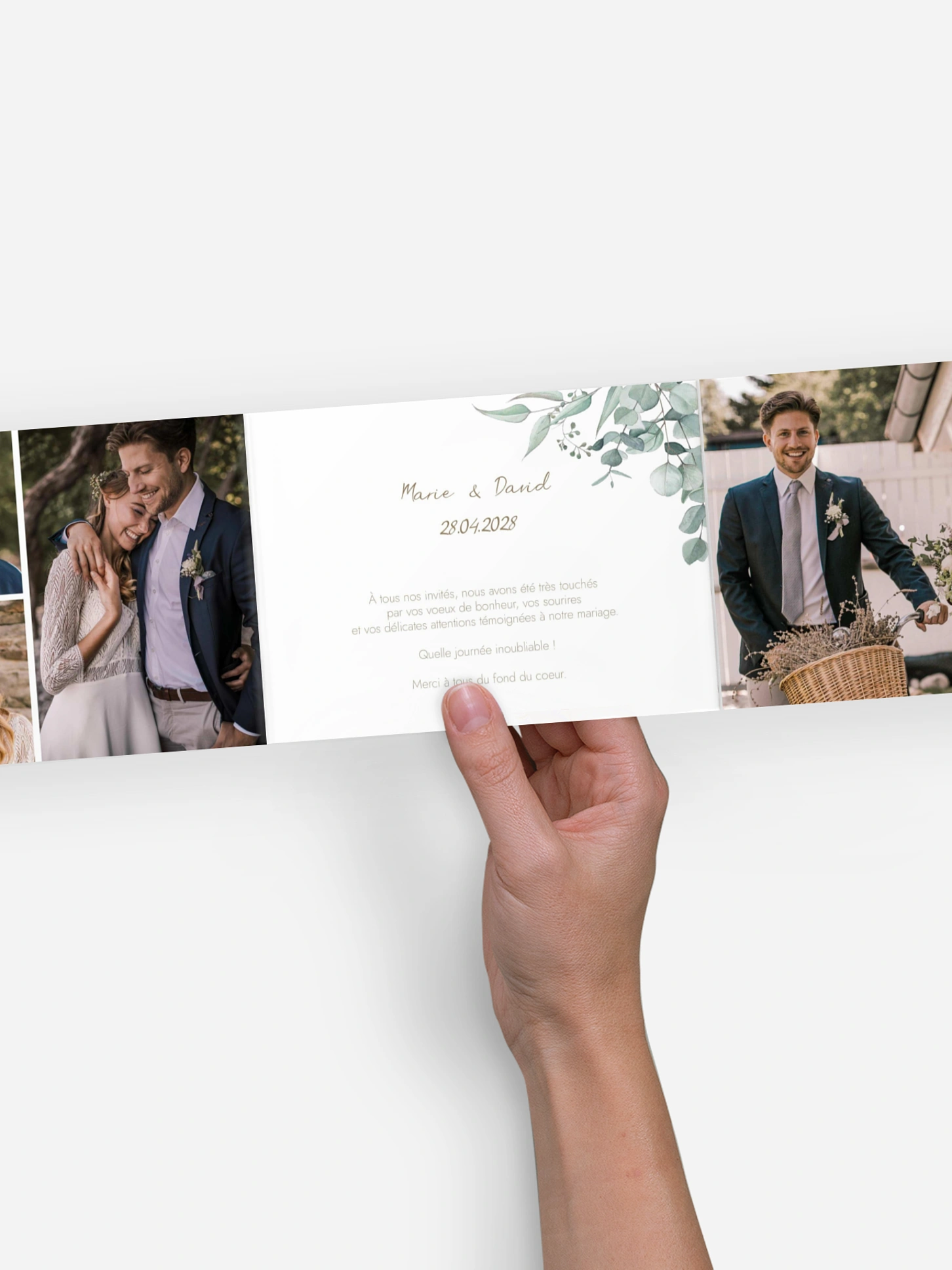 Carte de remerciements Soft Greenery