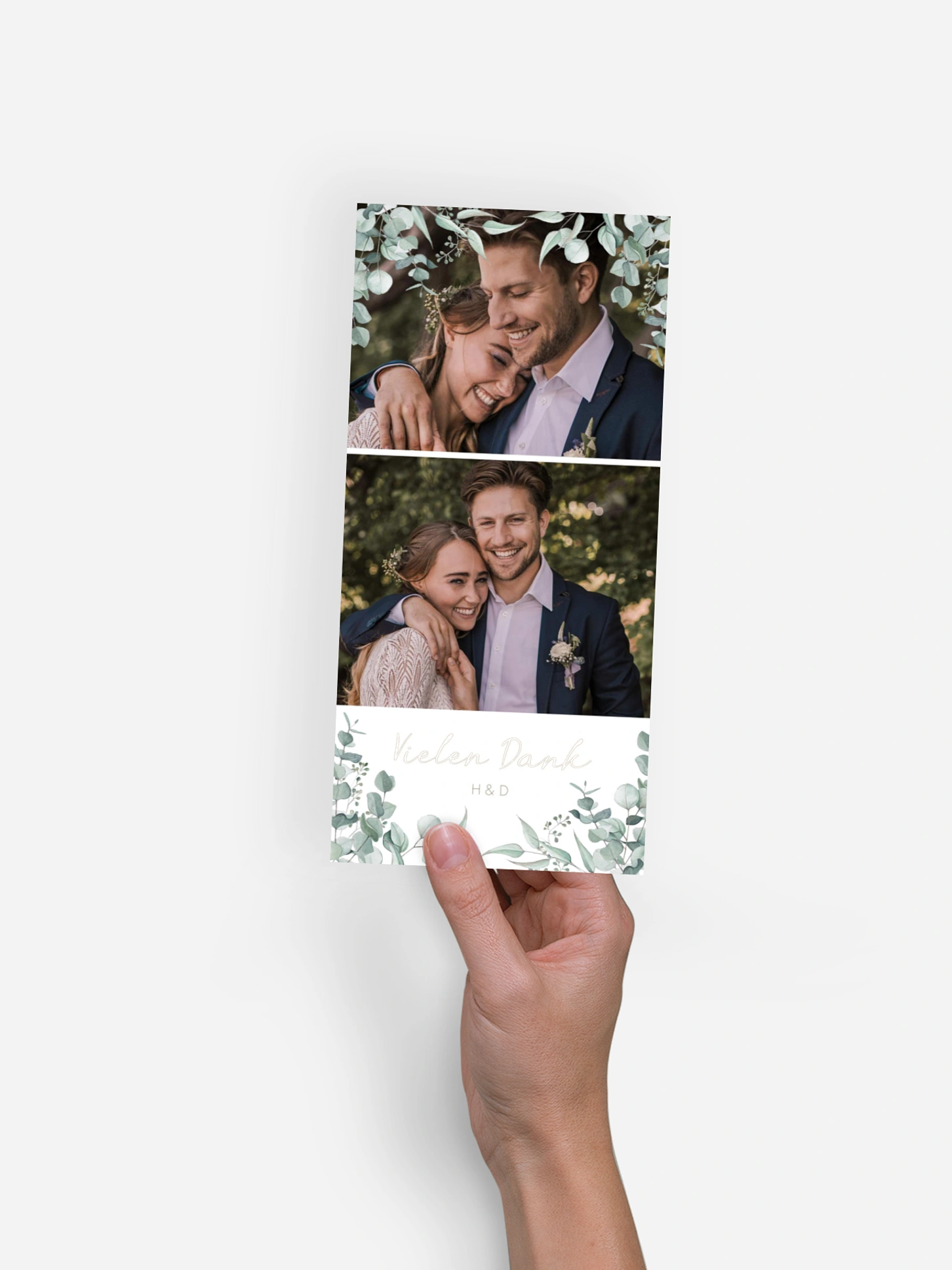 Dankeskarte Hochzeit Soft Greenery