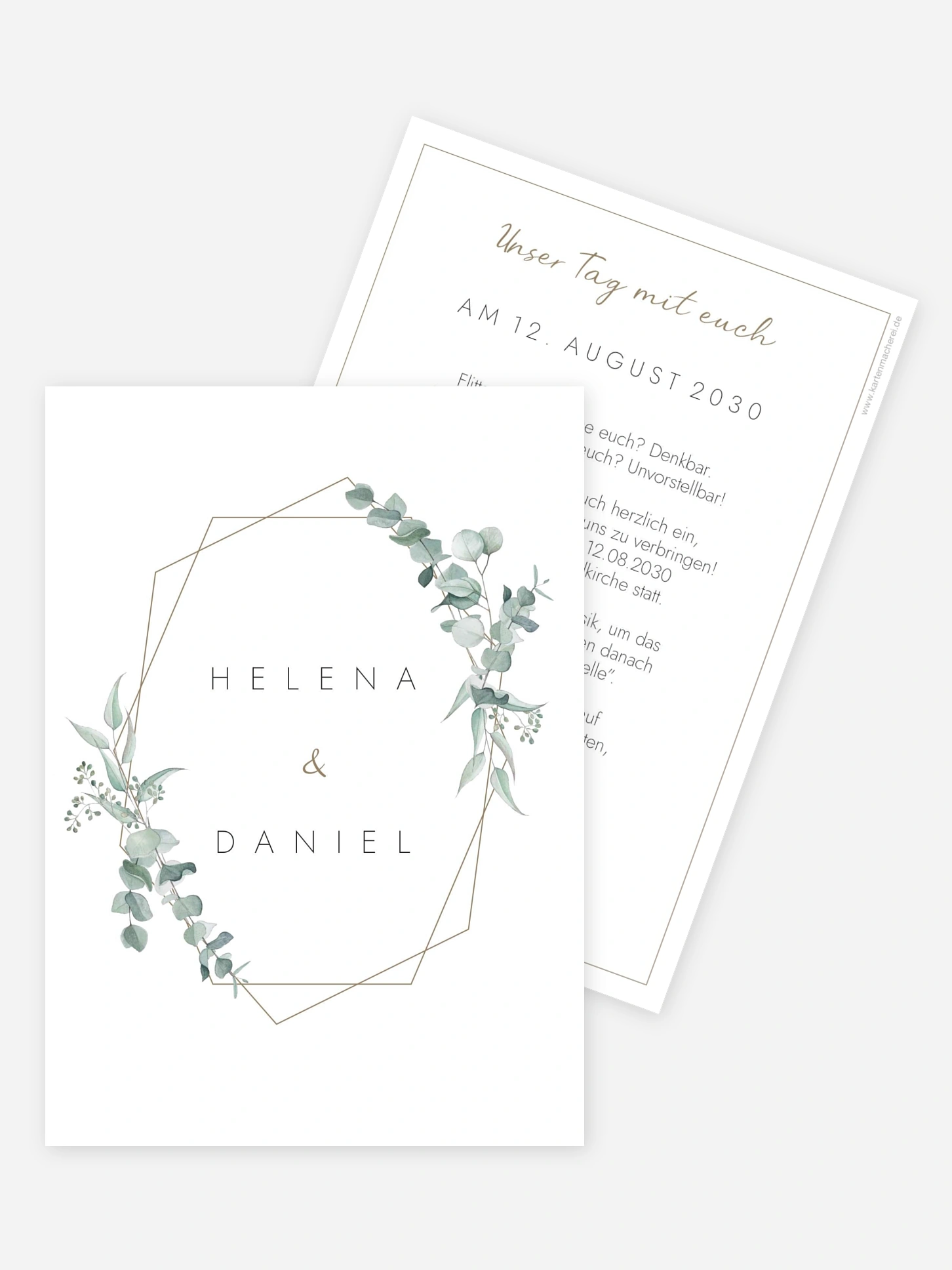 Hochzeitseinladung Soft Greenery