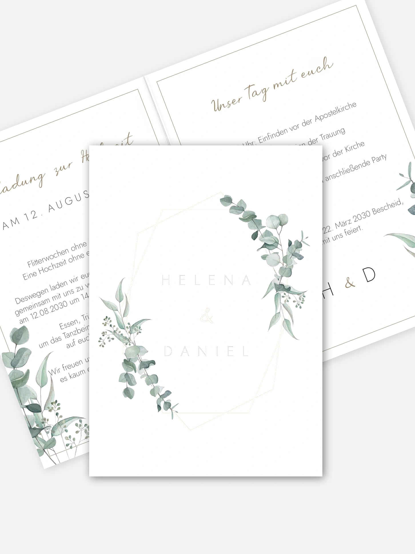 Hochzeitseinladung Soft Greenery