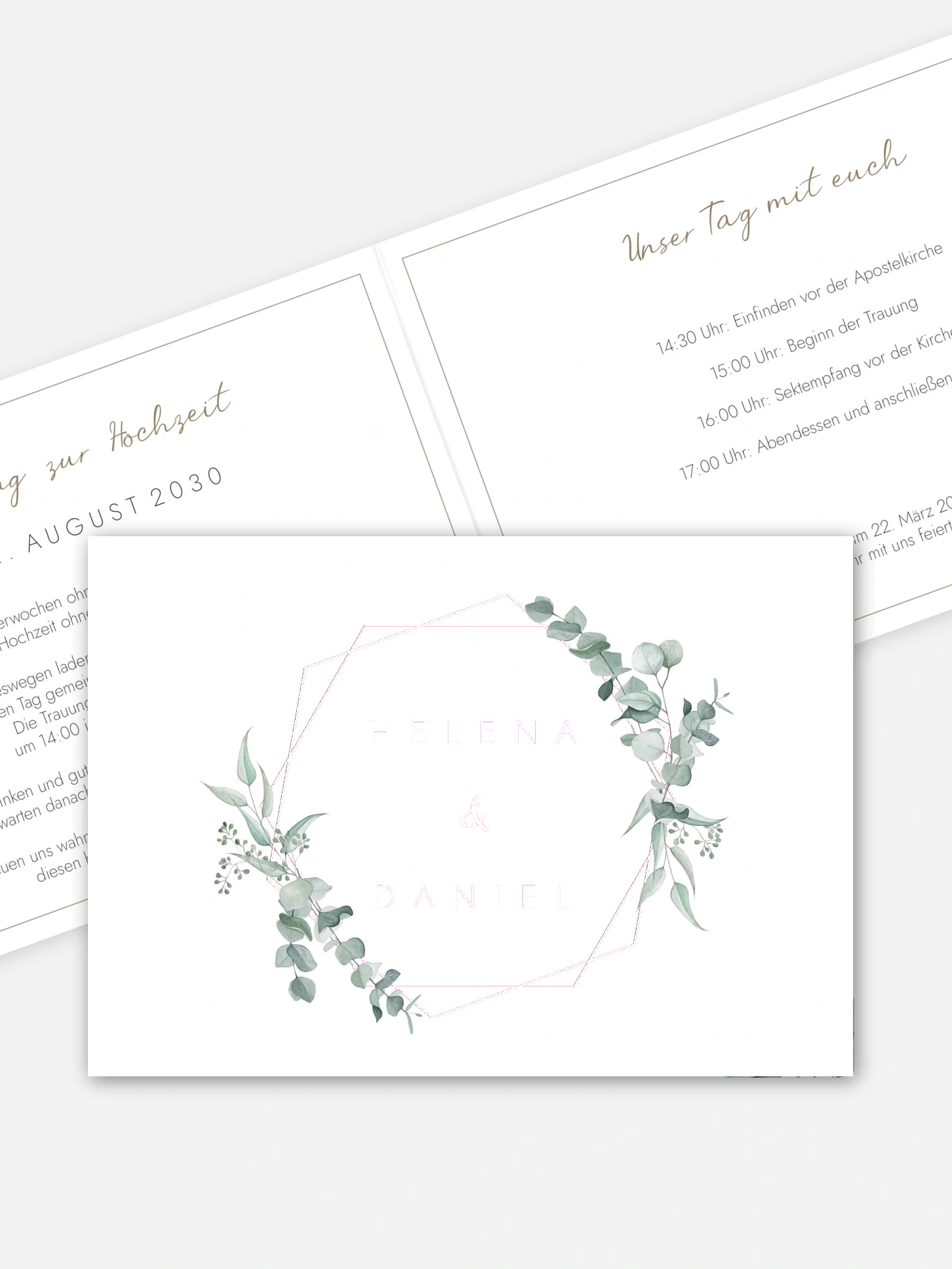 Hochzeitseinladung Soft Greenery