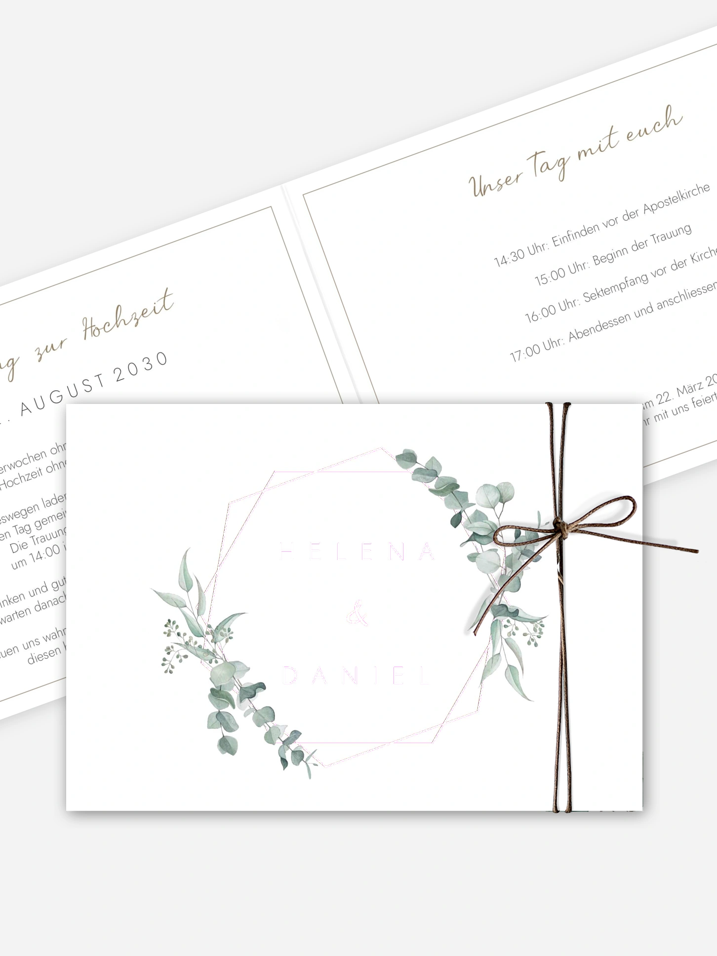 Hochzeitseinladung Soft Greenery