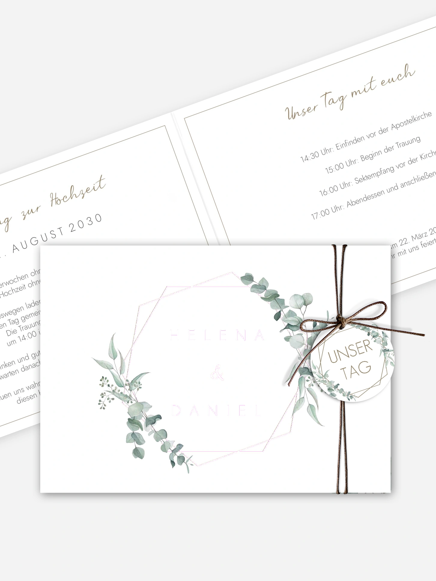 Hochzeitseinladung Soft Greenery