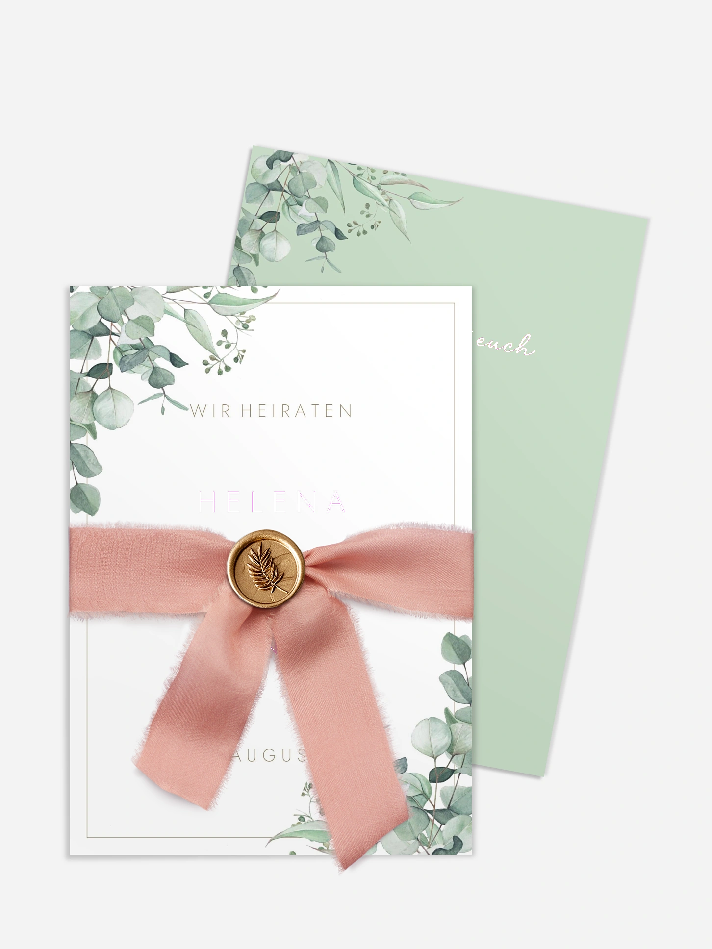 Hochzeitseinladung Soft Greenery