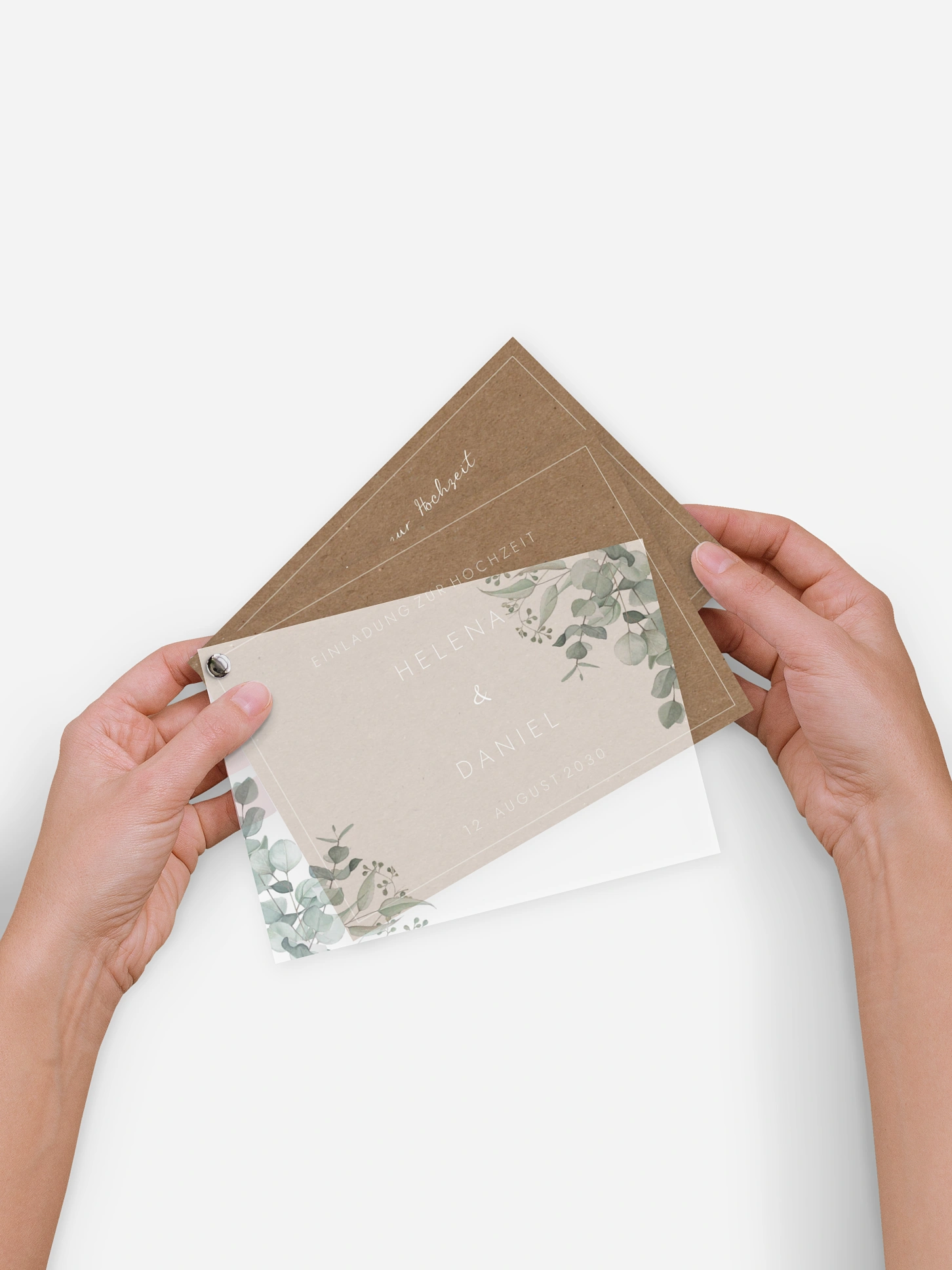 Hochzeitseinladung Soft Greenery