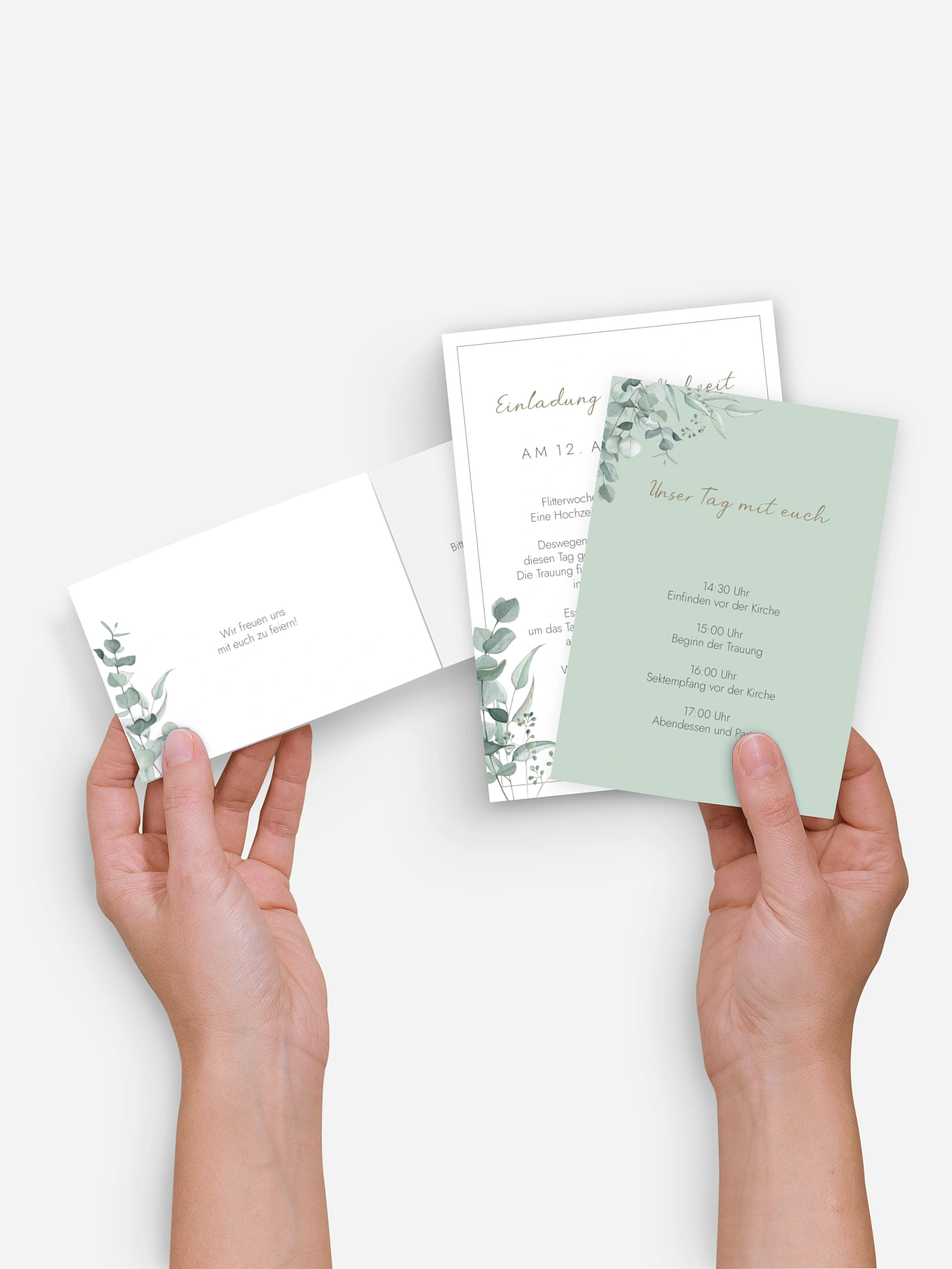 Hochzeitseinladung Soft Greenery