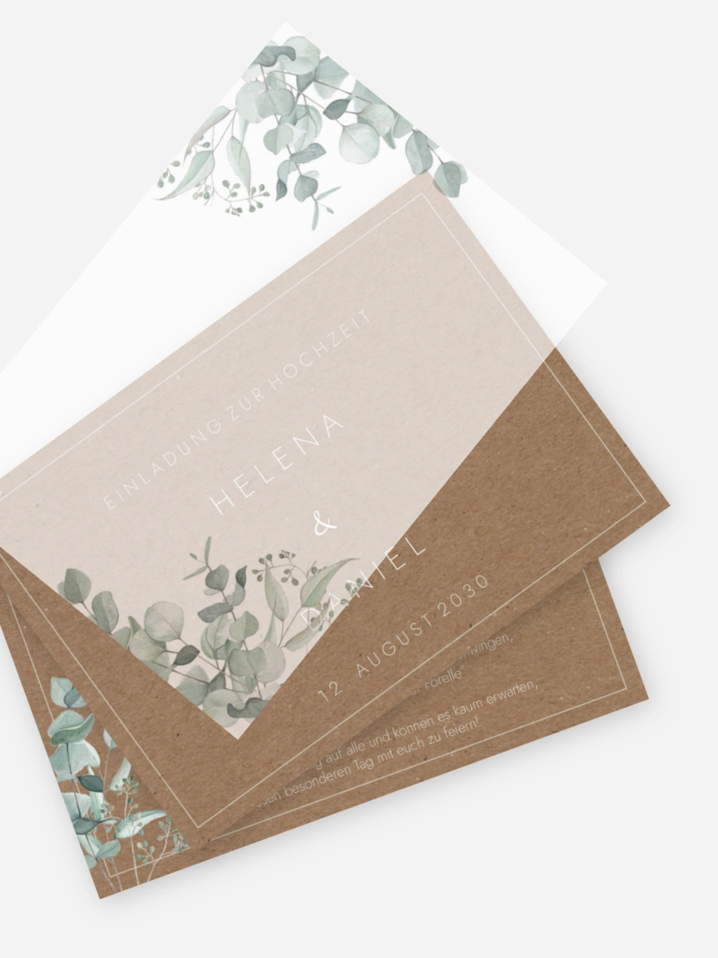 Hochzeitseinladung Soft Greenery