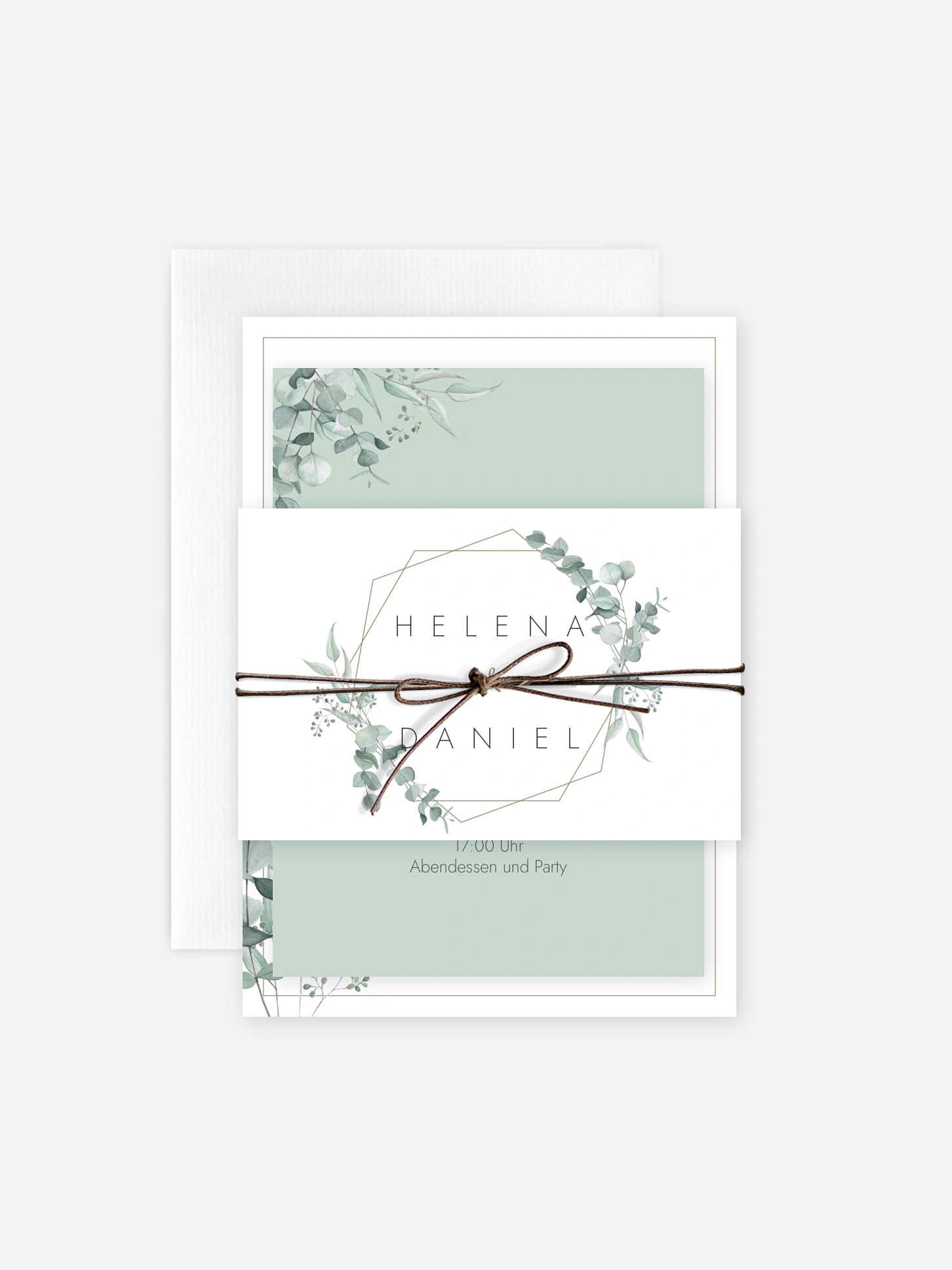 Hochzeitseinladung Soft Greenery
