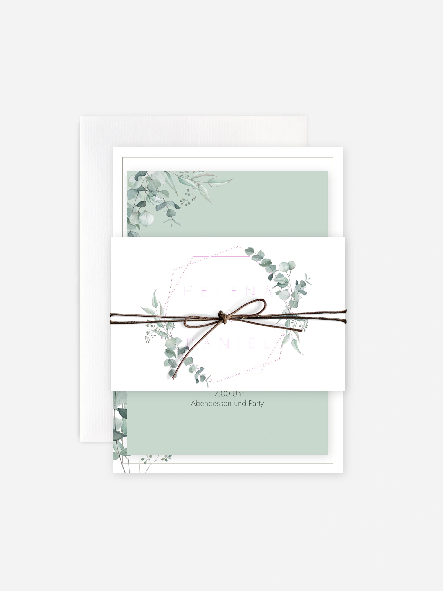 Hochzeitseinladung Soft Greenery