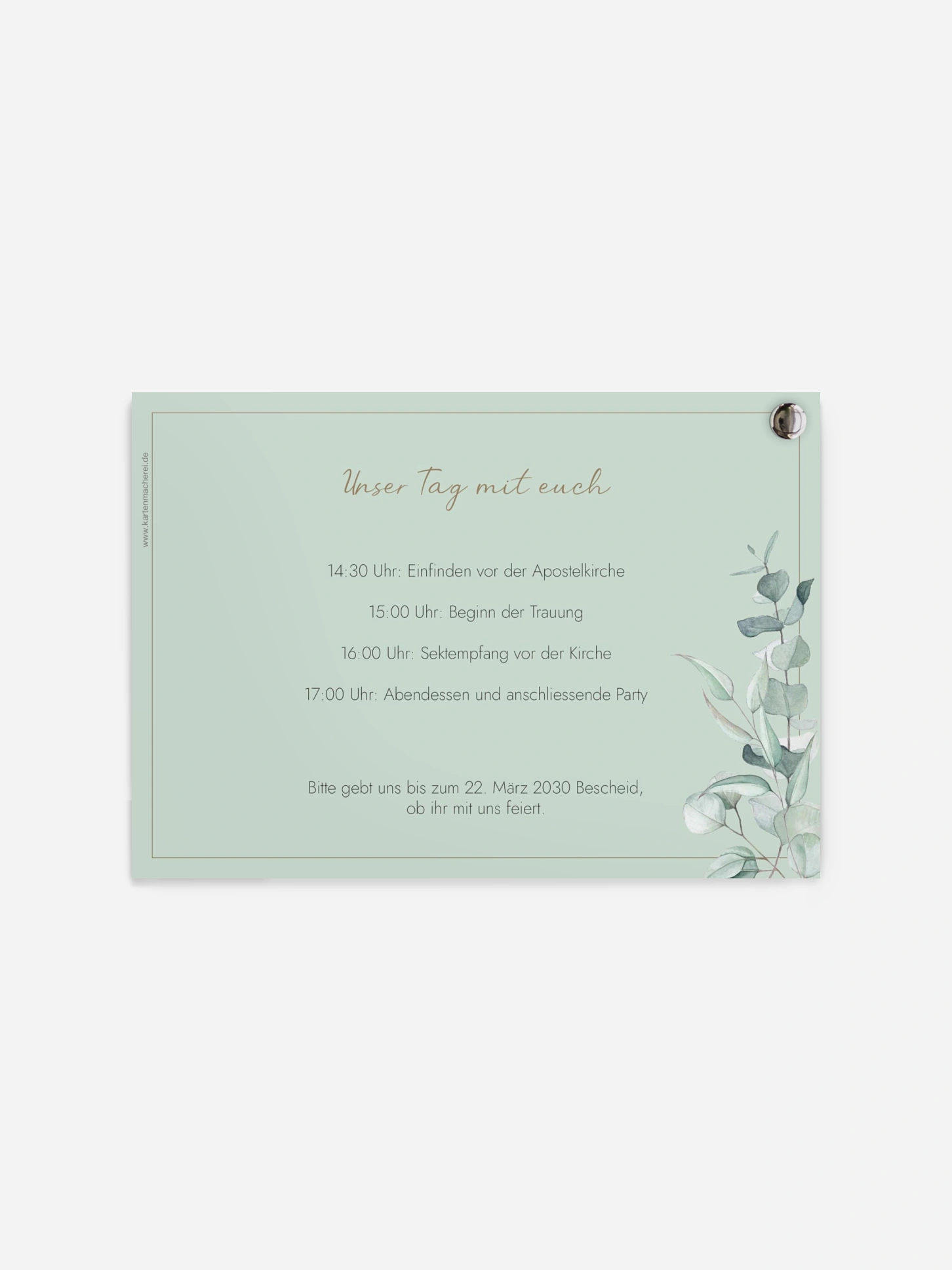 Hochzeitseinladung Soft Greenery